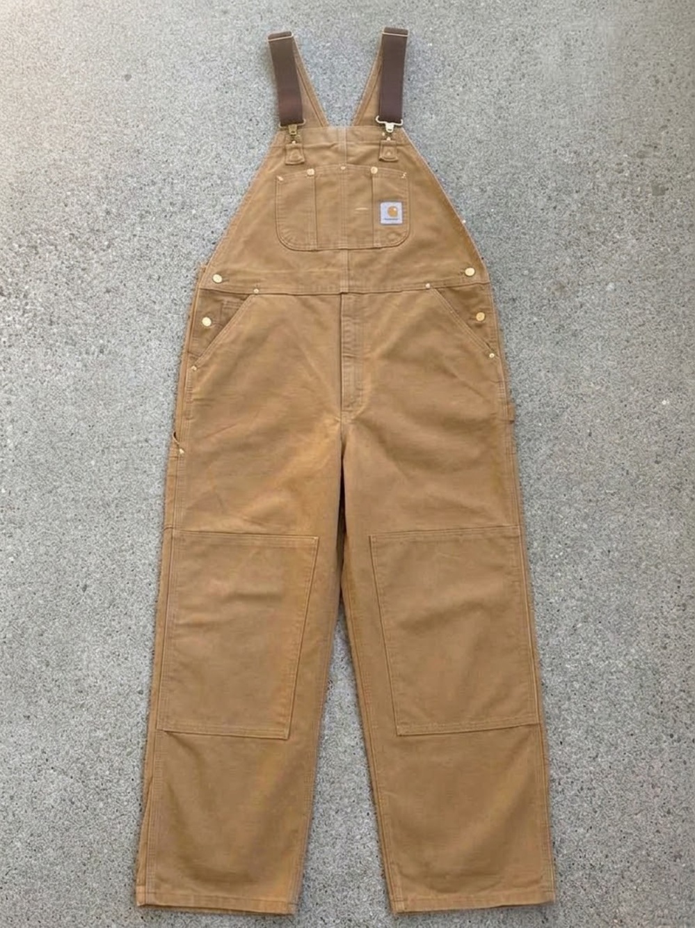 Carhartt Menโs Tan Duck Canvas Overalls Size 40x30